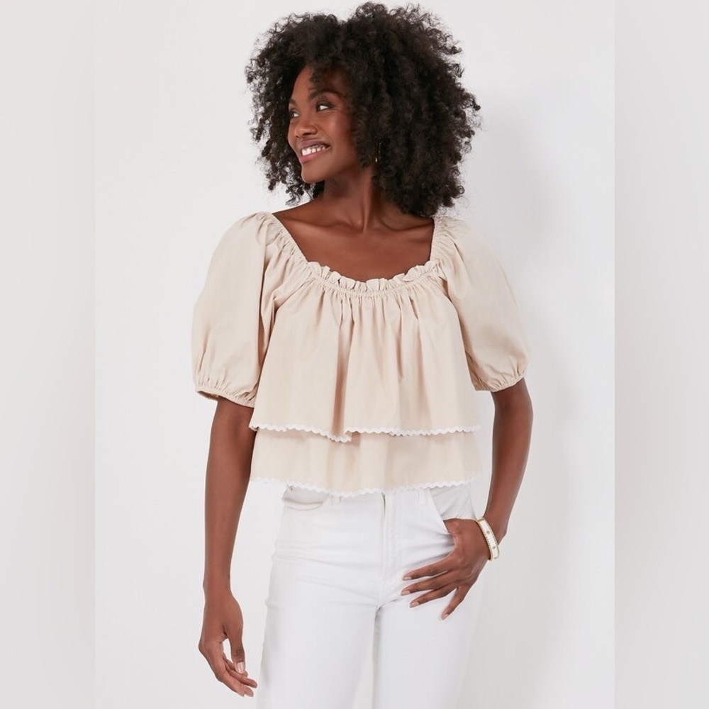 Hyacinth House Ruffle Crop - L